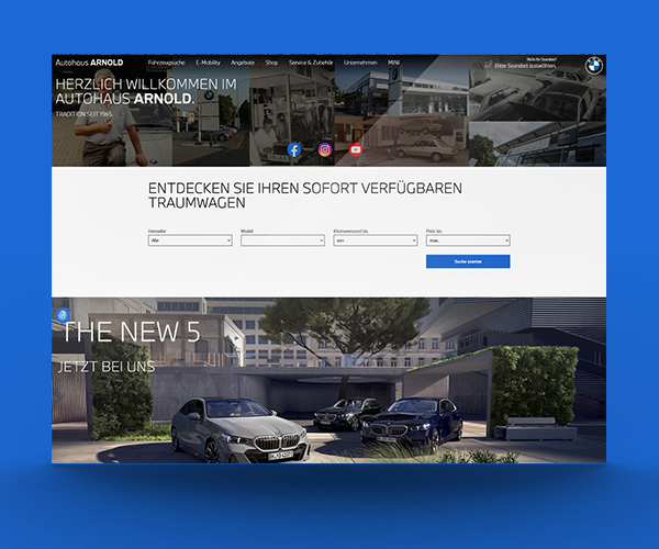 Website von BMW Arnold