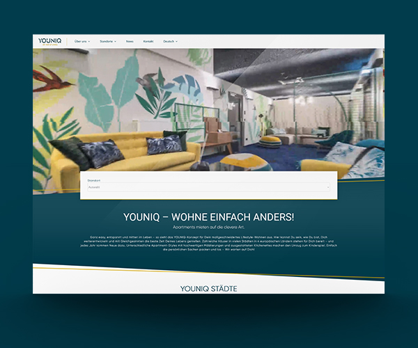 Website von Youniq Living