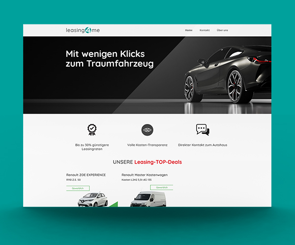 Website von Leasing 4 me