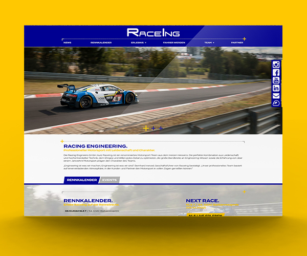 Website von Racing Engineers